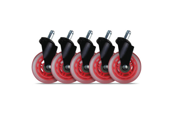 L33T Rubber wheels red, 5-pack 160530 for L33T chairs
