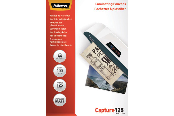 FELLOWES Laminiertasche A4 5328502 matt, 125my 100 Stk