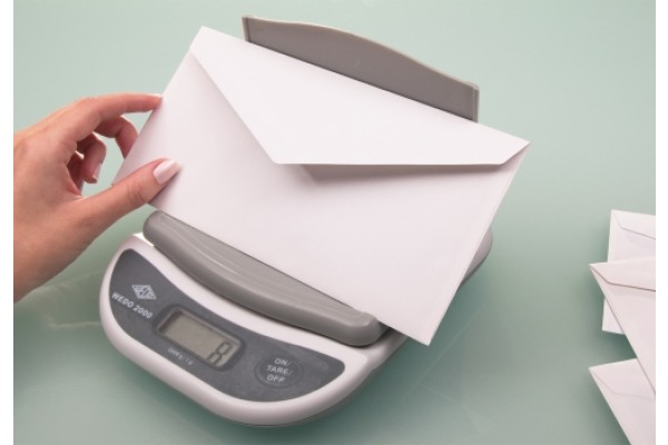 WEDO Brief- und Paketwaage 2000 502000 Tragkraft bis 2kg 17x42x20.5cm