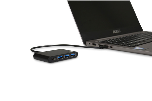 PORT USB Hub Type-C to USB 3.0 900122 black, 1x USB-C, 3x USB 3.0