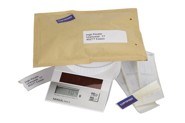 MAUL Briefwaage MAULtronic S 2000g 15120 02 0,5g-100g/1g-100-2000g weiss