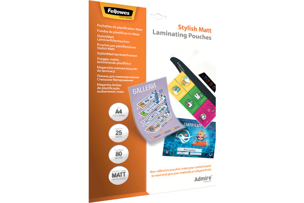 FELLOWES Laminiertasche A4 5602101 matt, Stylish 25 Stk.