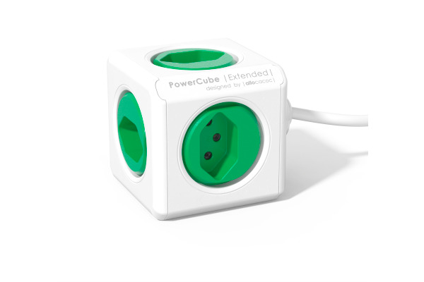 POWERCUBE Socket extend green 66.7790GN 5xT.13,1.5m cable