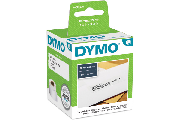 DYMO Adress-Etiketten S0722370 perm.89x28mm 260 Stück