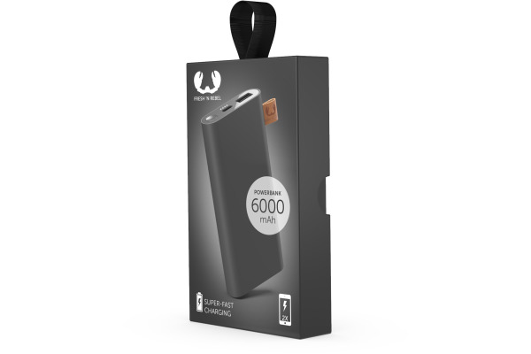 FRESH'N REBEL Powerbank 6000 mAh 2PB6000SG USB-C Storm Grey