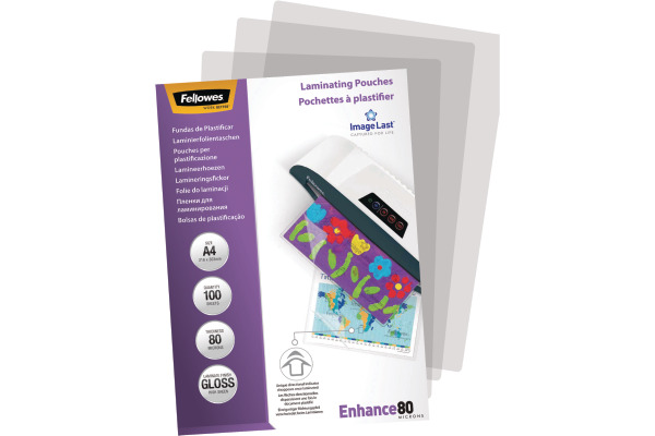 FELLOWES Laminiertasche A4 5452103 matt, 80my 100 Stk
