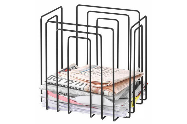TMP Papiersammler/Zeitungsbinder 1111.02 schwarz 37x27x37cm