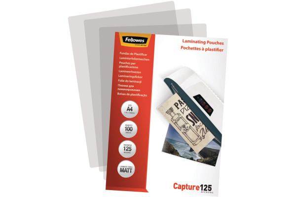 FELLOWES Laminiertasche A4 5328502 matt, 125my 100 Stk
