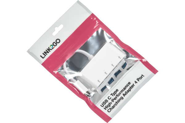 LINK2GO USB C Type HU5004WP Hub 4-Port