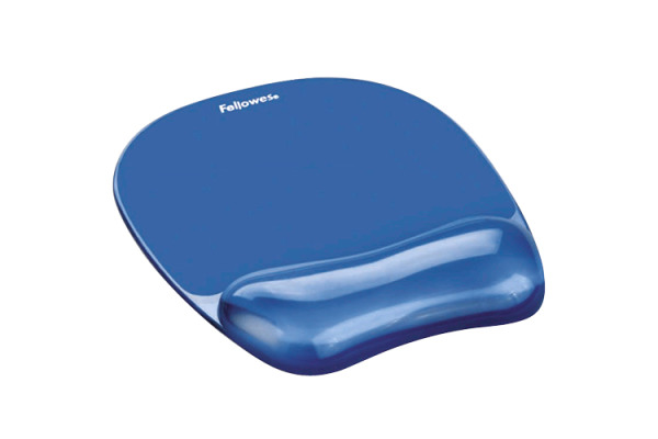 FELLOWES Mausmatte Crystals 9114120 blau, mit Handgelenkauflage