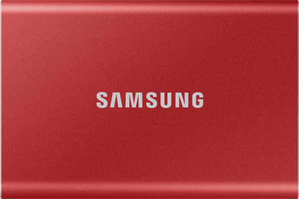 SAMSUNG MEMORY SSD Portable T7 500GB MU-PC500R/WW USB 3.1 Gen. 2 Metallic Red