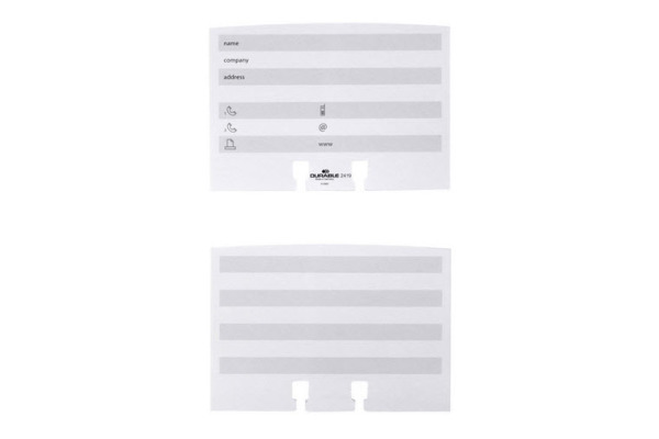 DURABLE TELINDEX Nachfüllkarten 241902 100 Karten, weiss