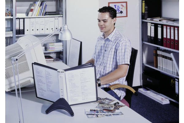 DURABLE Displaysystem SHERPA Soho 554001 schwarz, mit 5 Sichttafeln A4