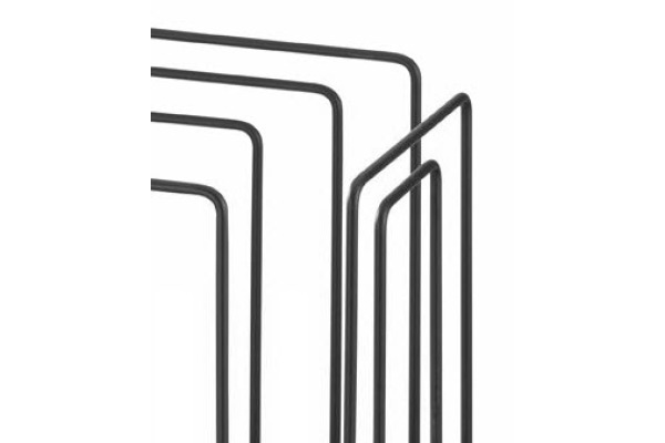 TMP Papiersammler/Zeitungsbinder 1111.02 schwarz 37x27x37cm