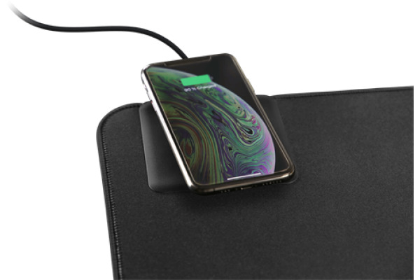 DELTACO Extra wide mousepad DELC-0100 & wireless charge 90x40