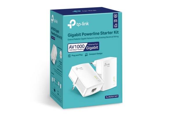 TP-LINK Gigabit Powerline Starter Kit TL-PA7017 KIT TL-PA7017 KIT
