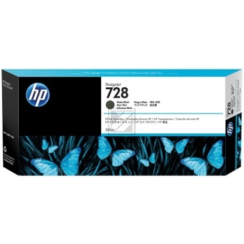 HP Tintenpatrone schwarz matt HC plus (F9J68A, 728)