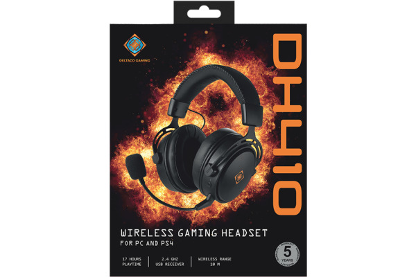 DELTACO Wireless gaming headset DH410 GAM-109 black