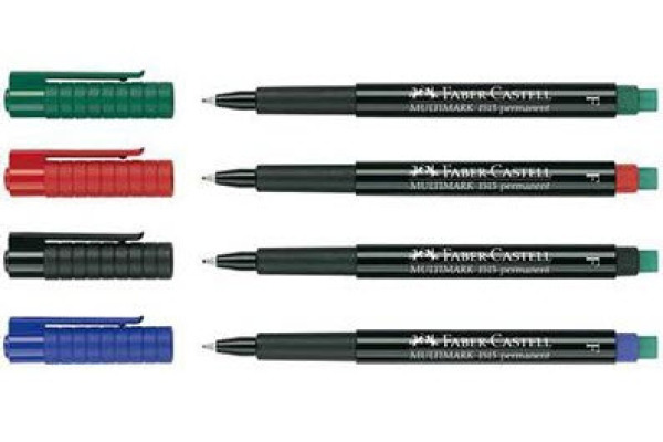 FABER-CASTELL OHP MULTIMARK F 151304 4-farbig ass. permanent