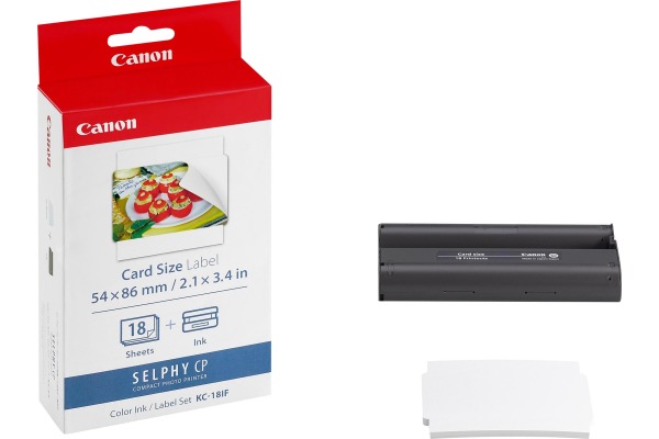 Canon Photo Paper 54 x 86mm weiß farbig 18 Blatt (7741A001, KC-18IF)