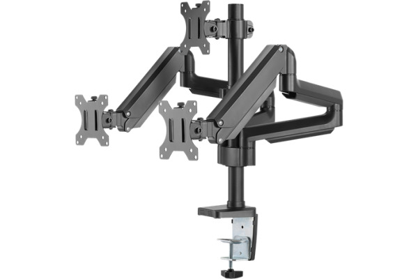 DELTACO GasSpring Triple arm 17-27in ARM-0352 1,5-8kg, 75x75-100x100