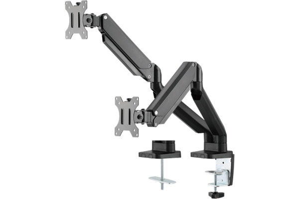 DELTACO GasSpring Dual arm 17-32in ARM-0351 1,5-8kg, 75x75-100x100