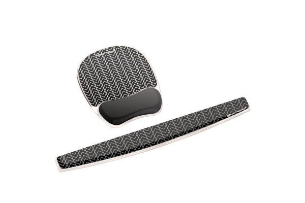 FELLOWES Handgelenkauflage Photo 9653601 s/w zick-zack, für Tastatur
