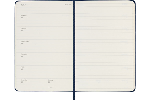 MOLESKINE Wochen-Notizkalender 23/24 56598856965 18M liniert HC saphir