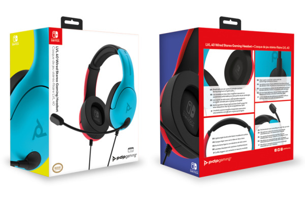 PDP LVL40 Wired Headset-Blue/Red 500-162-EU-BLRD for Nintendo Switch