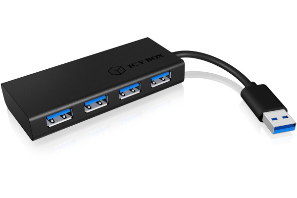 ICY BOX 4 Port Hub USB 3.0 IB-AC6104-B aluminum black