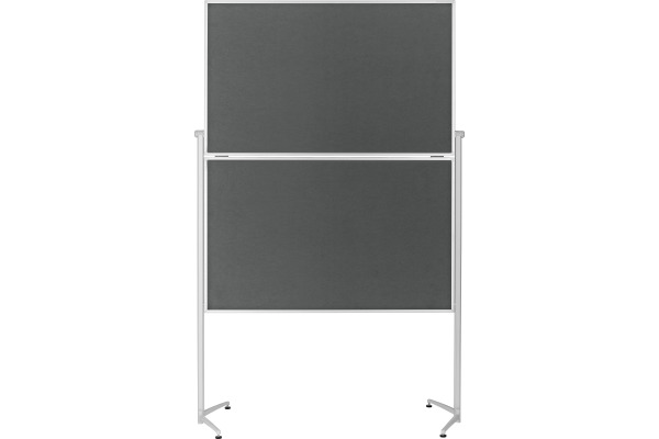 MAGNETOPLAN Design-Moderatorentafel Filz 1151301 grau, klappbar 1200x1500mm