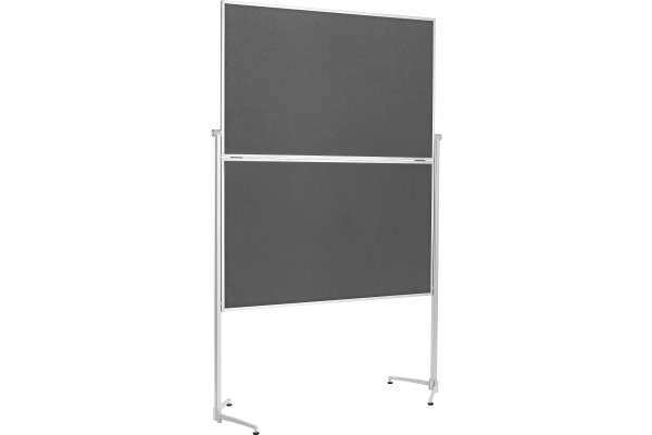 MAGNETOPLAN Design-Moderatorentafel Filz 1151301 grau, klappbar 1200x1500mm