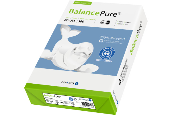 BALANCE PURE Multifunktions-Papier A4 88330215 weiss,Recycling,80g,500 Blatt