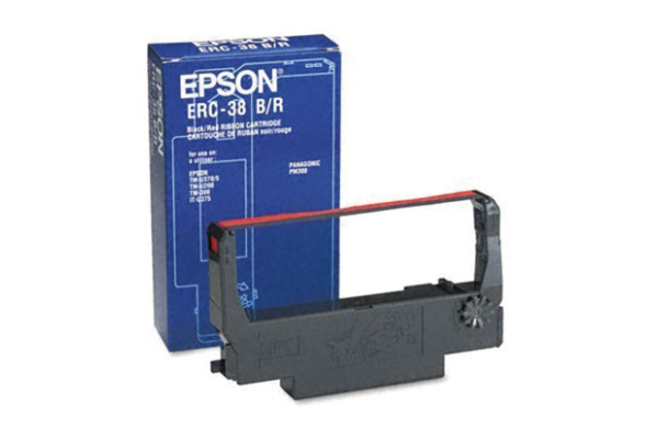 Epson Farbband Nylon schwarz/rot (C43S015376, ERC-38BR)