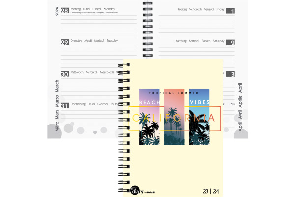 BIELLA Schüleragenda Summer A5 23/24 806537910024 3½T/1S, Wire-O 14.5x20.5cm