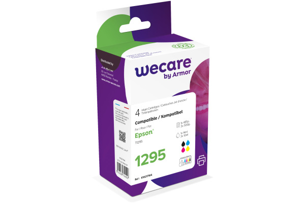WECARE Multipack rebuilt CMYBK T129540WE z.Epson Stylus SX420 14/3x10ml