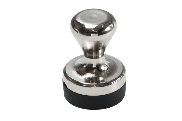 BEREC Griffmagnet Metall 12mm GM14S.56 Gummikappe, vernickelt 2 Stück