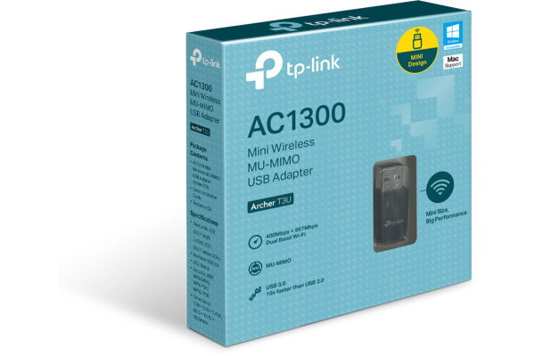 TP-LINK AC1300 Wi-Fi USB Adapter Archer T3U Plus Plus High Gain Dual Band