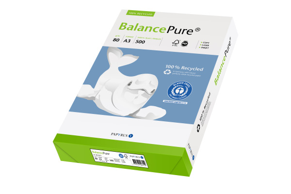 BALANCE PURE Multifunktions-Papier A3 88330219 weiss,Recycling,80g,500 Blatt