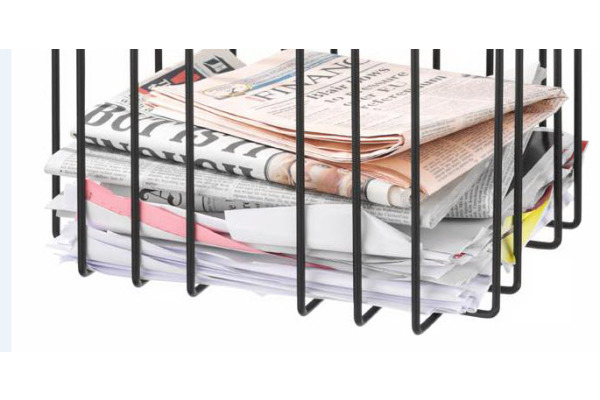 TMP Papiersammler/Zeitungsbinder 1111.02 schwarz 37x27x37cm