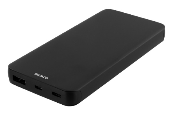 DELTACO Powerbank 10'000 mAh PB-830 black,37Wh,Li-Po,alu,USB-C