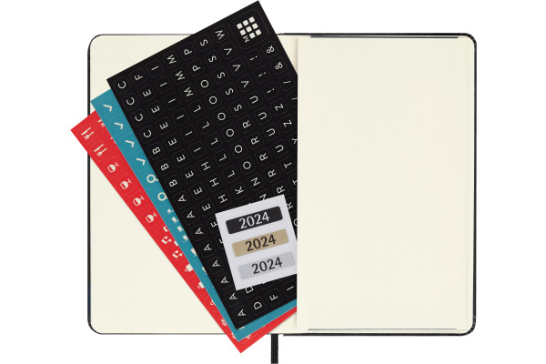 MOLESKINE Wochen-Notizkalender 23/24 56598856972 18M liniert HC schwarz