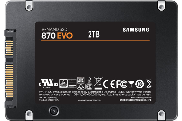 SAMSUNG MEMORY SSD 870 Evo Series 2TB MZ-77E2T0B/EU SATA III 2.5 V-NAND Basic