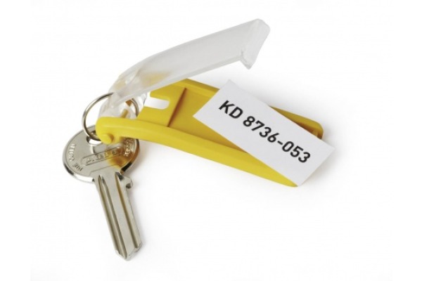 DURABLE Schlüsselanhänger KEY CLIP 195704 gelb 6 Stück