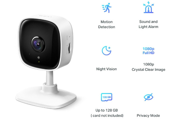 TP-LINK WiFi Camera Tapo C100 Home Security Day/Night view