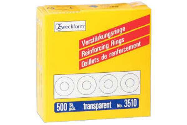 AVERY ZWECKFORM Verstärkungsringe 13mm transp. 3510 500 Stück