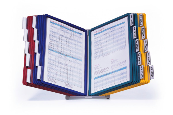 DURABLE Displaysystem VARIO Table 20 569900 farbig, mit 20 Sichttafeln A4