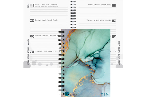 BIELLA Schüleragenda Style A5 23/24 806537890024 3½T/1S, Wire-O 14.5x20.5cm