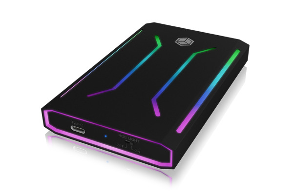 ICY BOX USB-C 3.1 Case illuminated IB-G226L-C31 for 2,5 Zoll SATA SSD