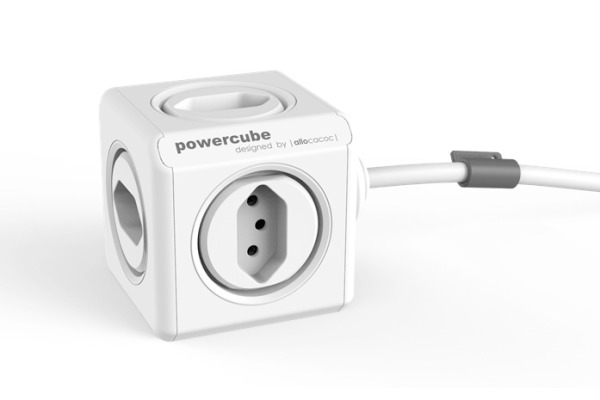 POWERCUBE Socket extend white 66.7790WS 5xT.13,1.5m cable